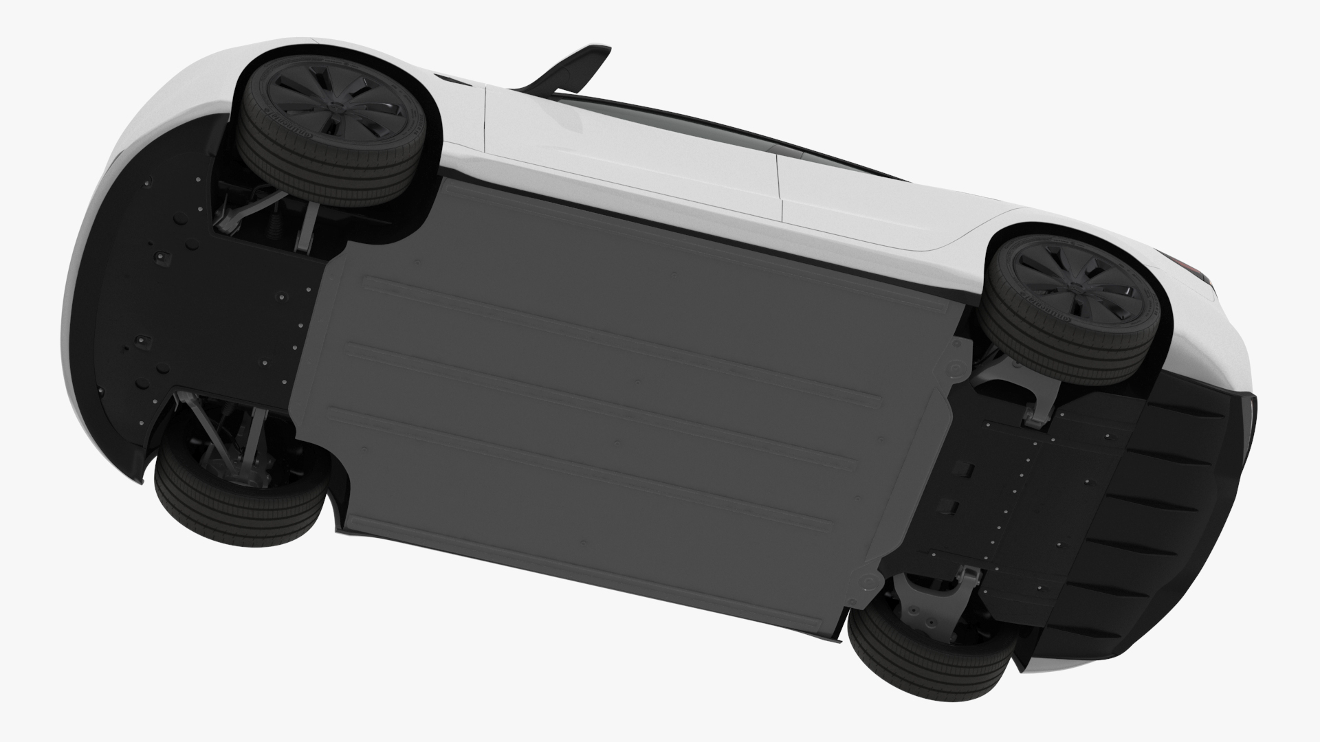 Tesla Model 3 2024 White Lights On 3D model