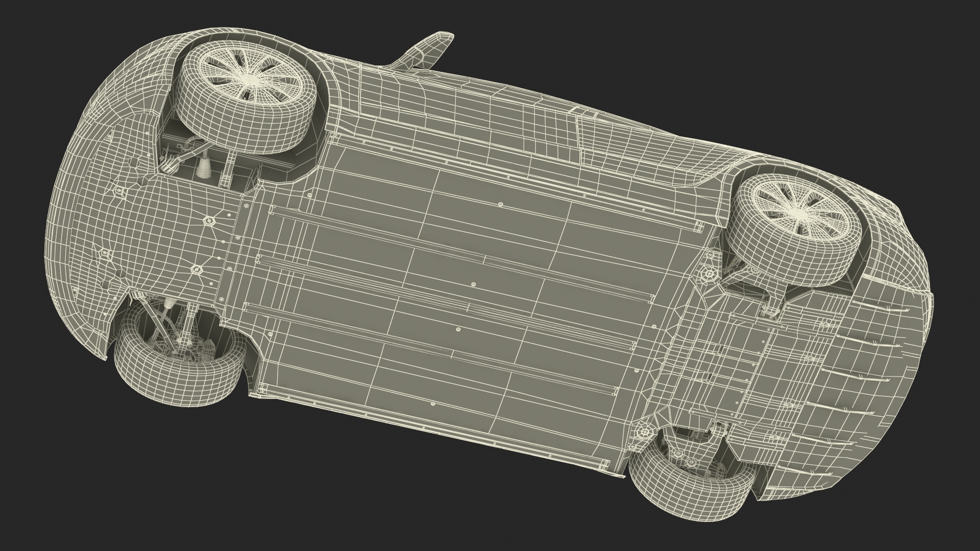 Tesla Model 3 2024 White Lights On 3D model