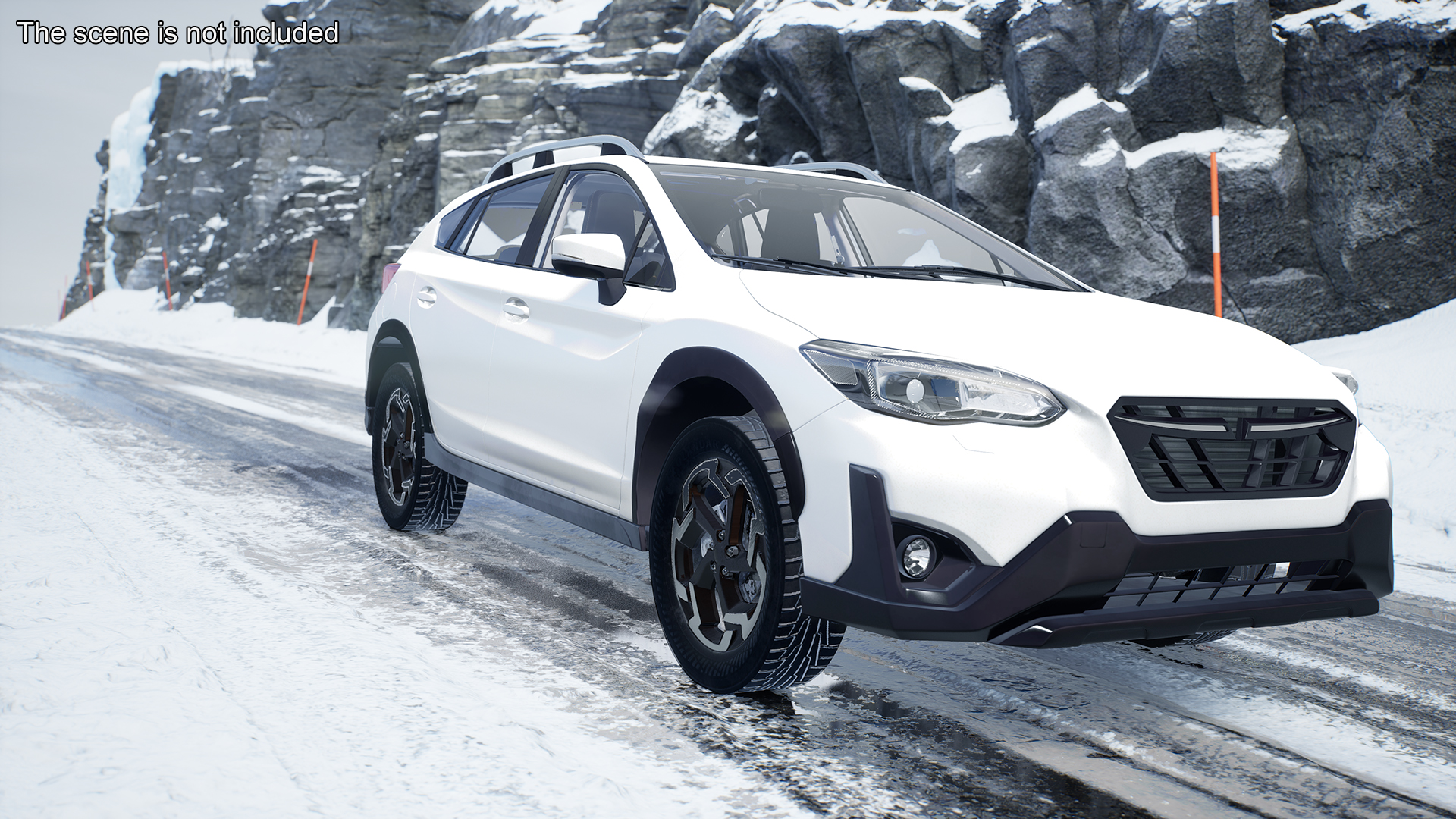 3D Compact Hybrid Crossover White Rigged for Cinema 4D
