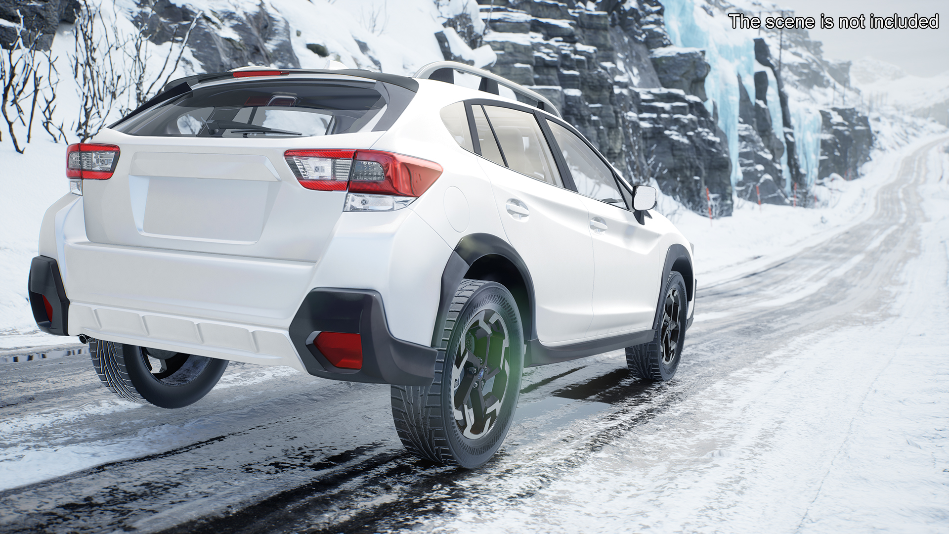 3D Compact Hybrid Crossover White Rigged for Cinema 4D