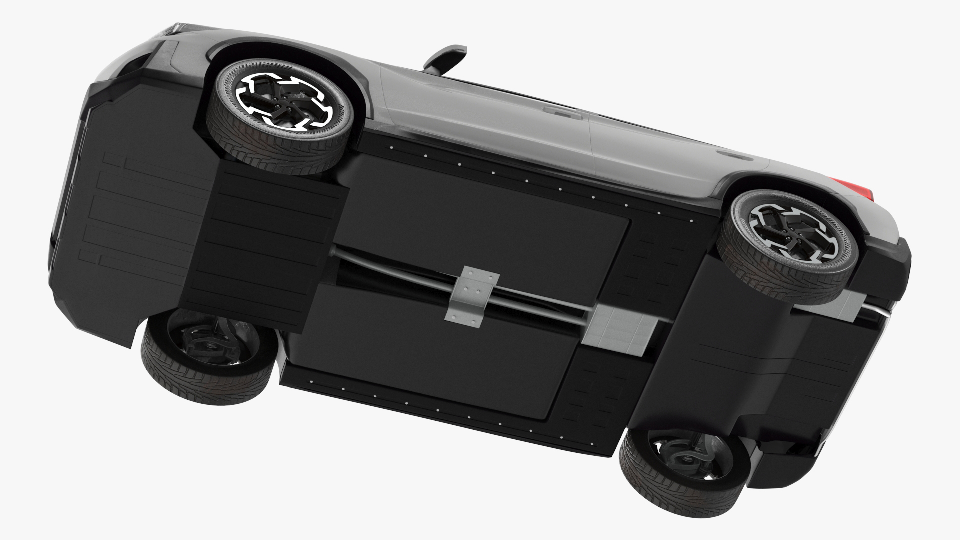 3D Compact Hybrid Crossover White Rigged for Cinema 4D