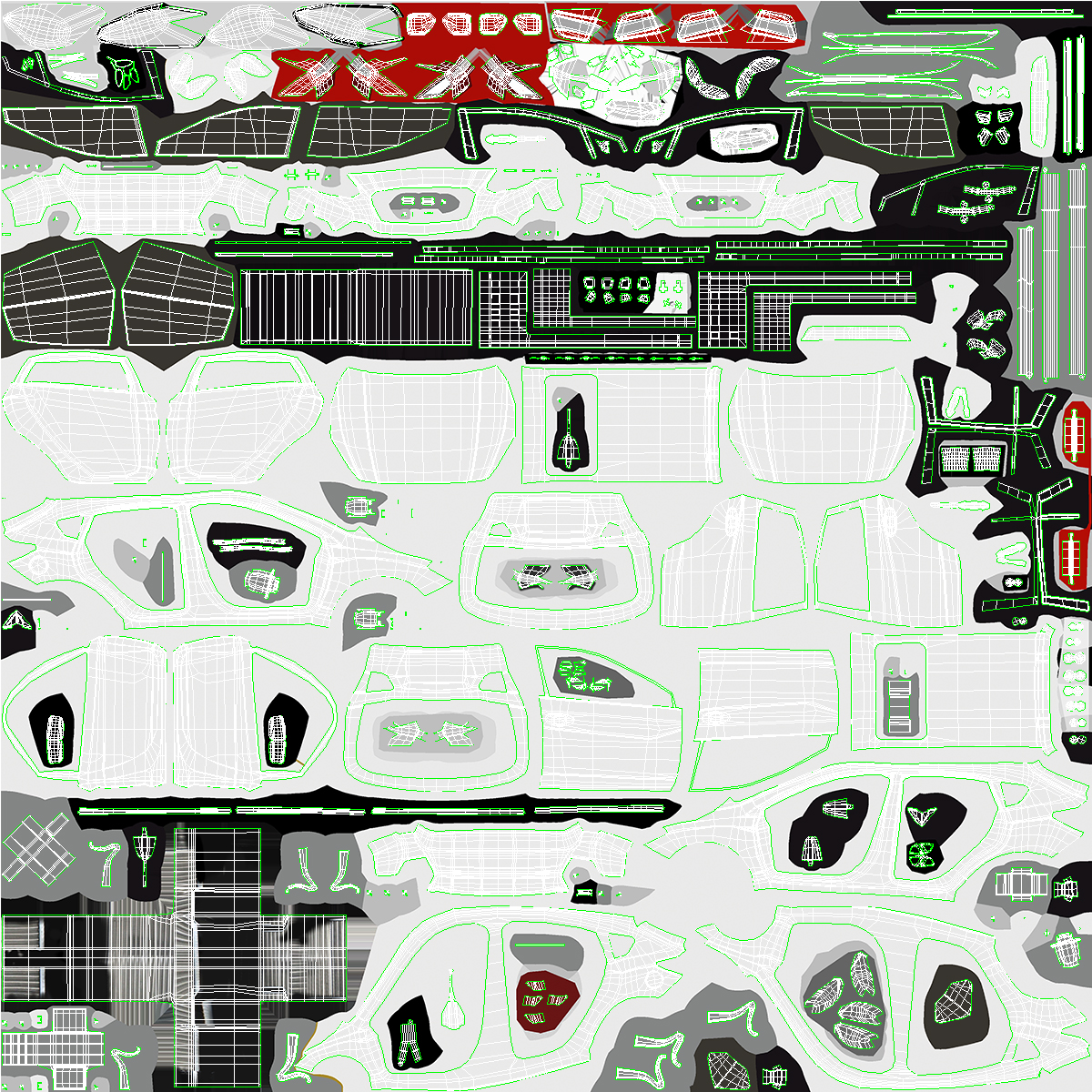 3D Compact Hybrid Crossover White Rigged for Cinema 4D