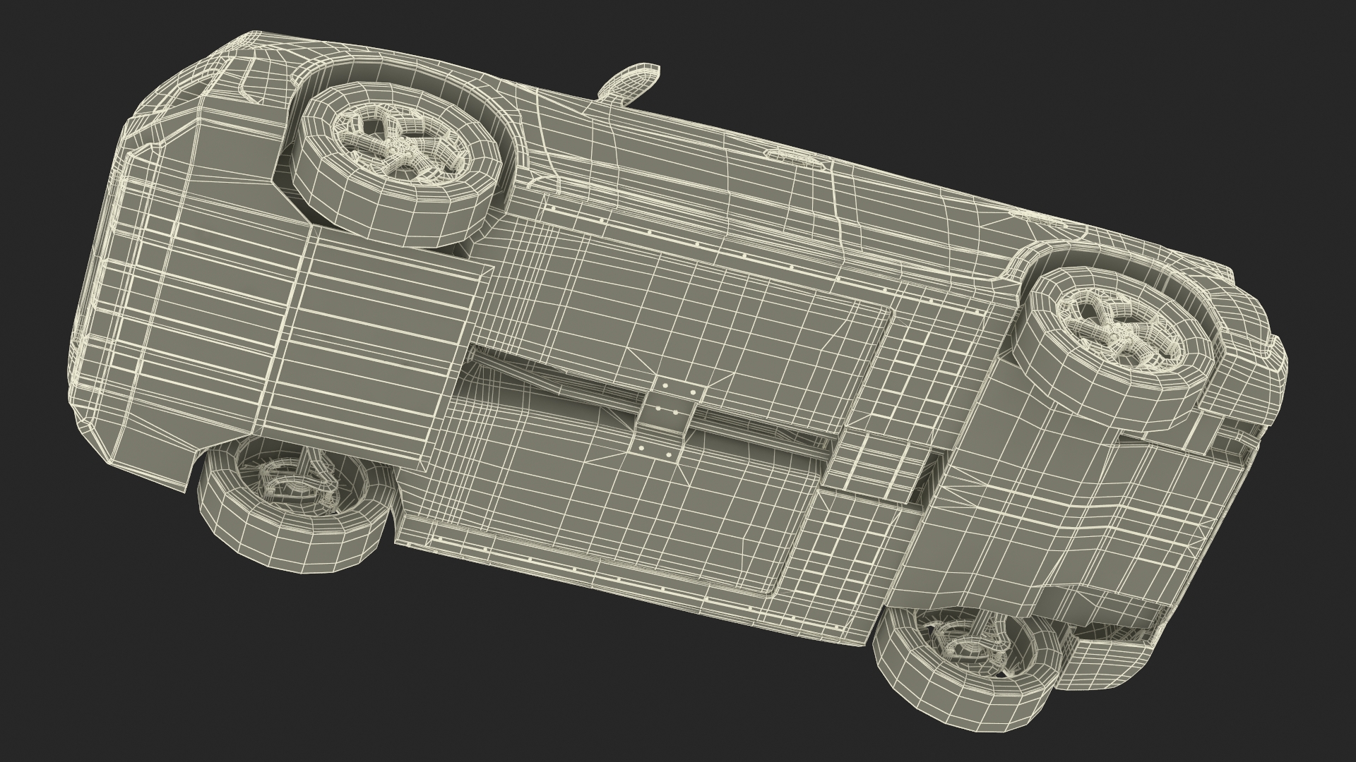 3D Compact Hybrid Crossover White Rigged for Cinema 4D