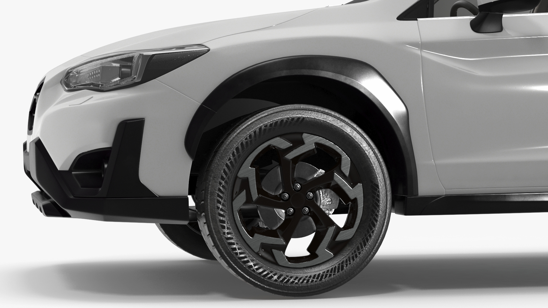 3D Compact Hybrid Crossover White Rigged for Cinema 4D