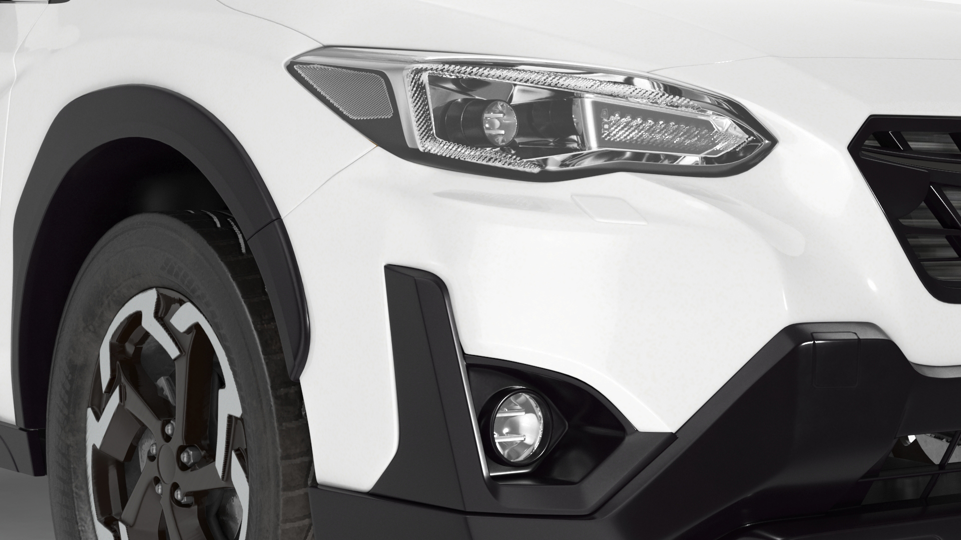 3D Compact Hybrid Crossover White Rigged for Cinema 4D