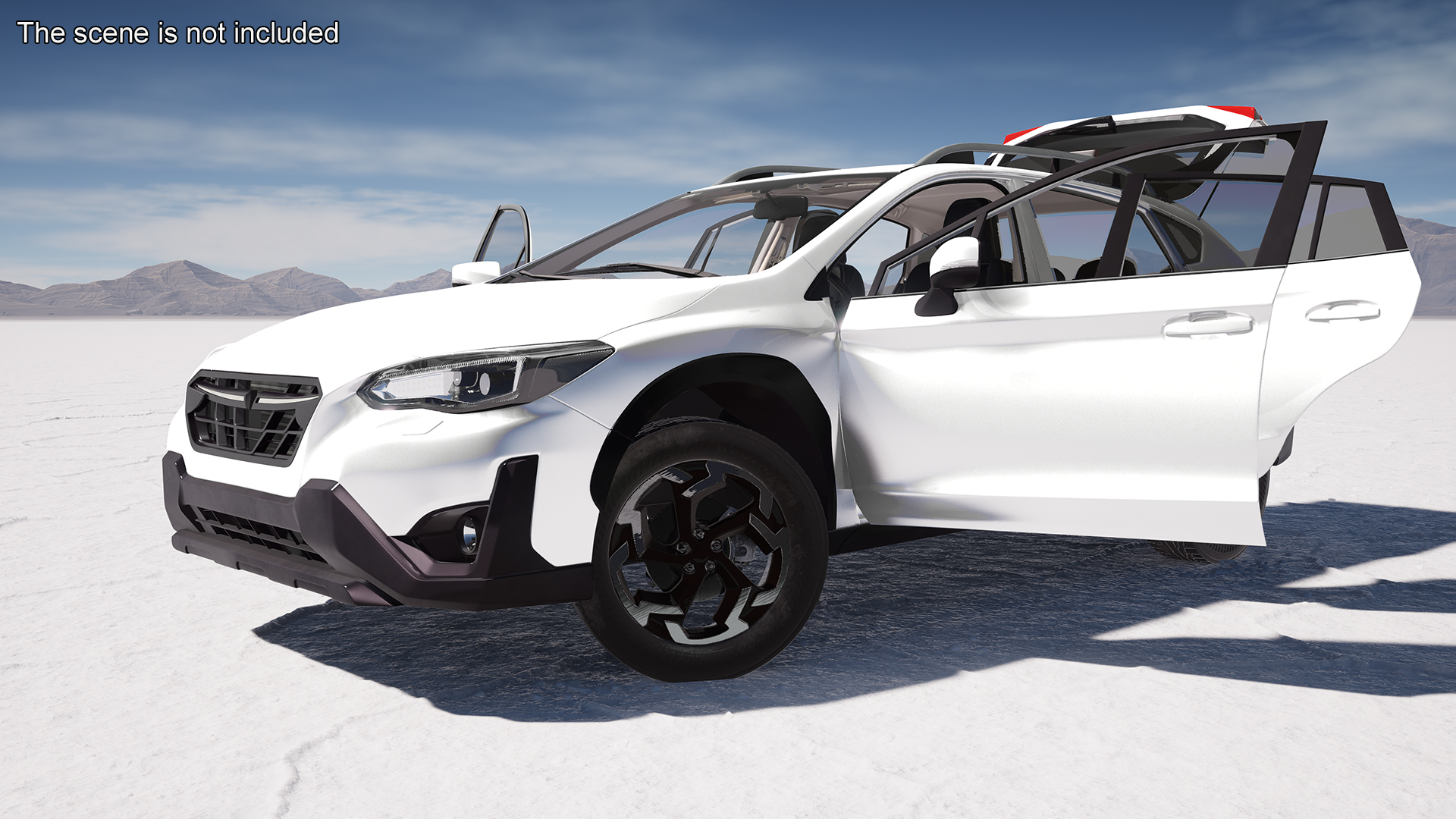 3D Compact Hybrid Crossover White Rigged for Cinema 4D