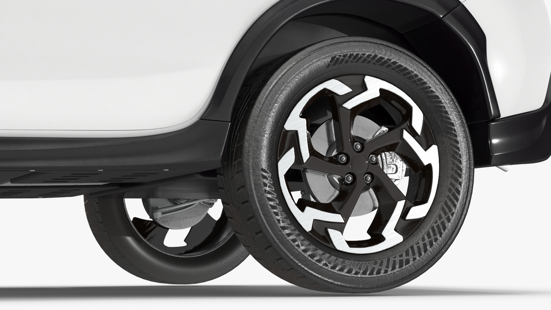 3D Compact Hybrid Crossover White Rigged for Cinema 4D