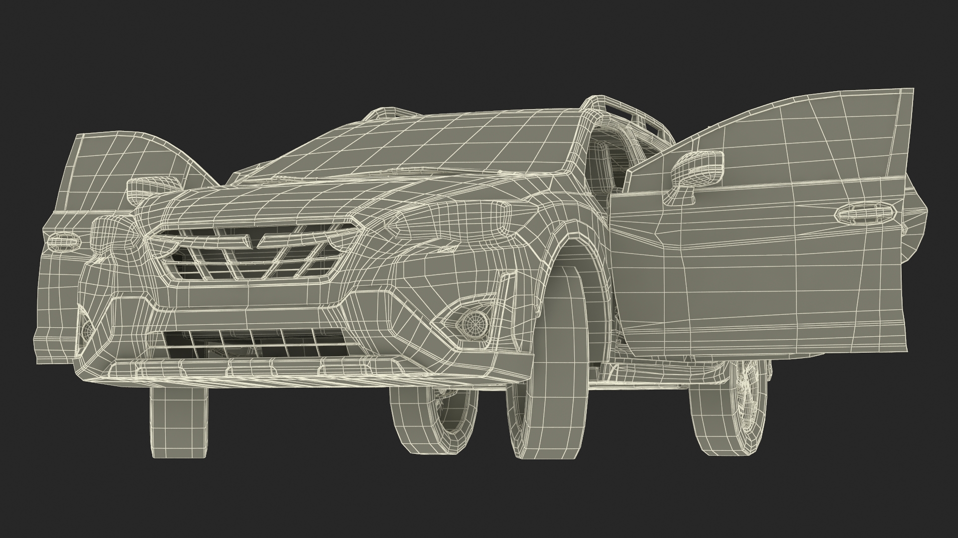 3D Compact Hybrid Crossover White Rigged for Cinema 4D