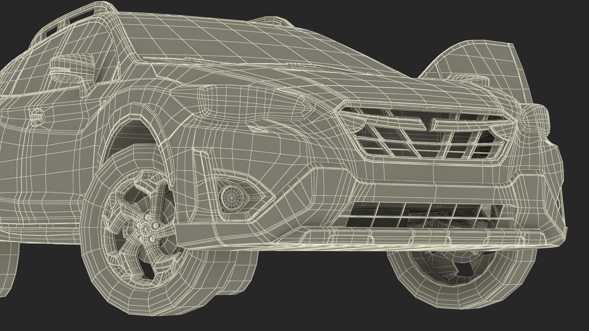 3D Compact Hybrid Crossover White Rigged for Cinema 4D