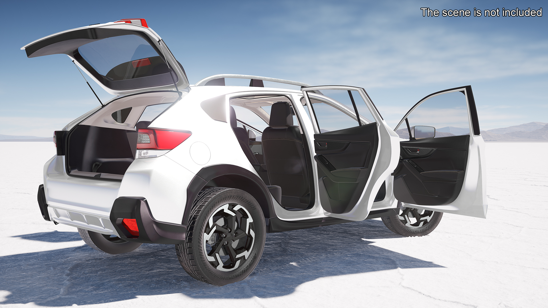 3D Compact Hybrid Crossover White Rigged for Cinema 4D