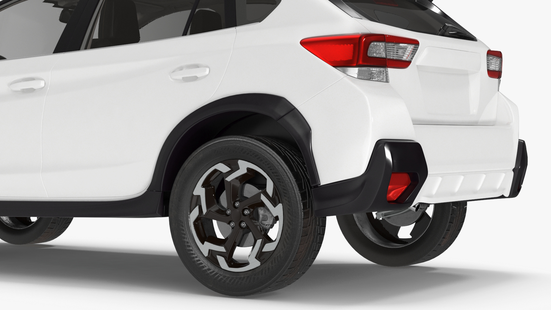 3D Compact Hybrid Crossover White Rigged for Cinema 4D