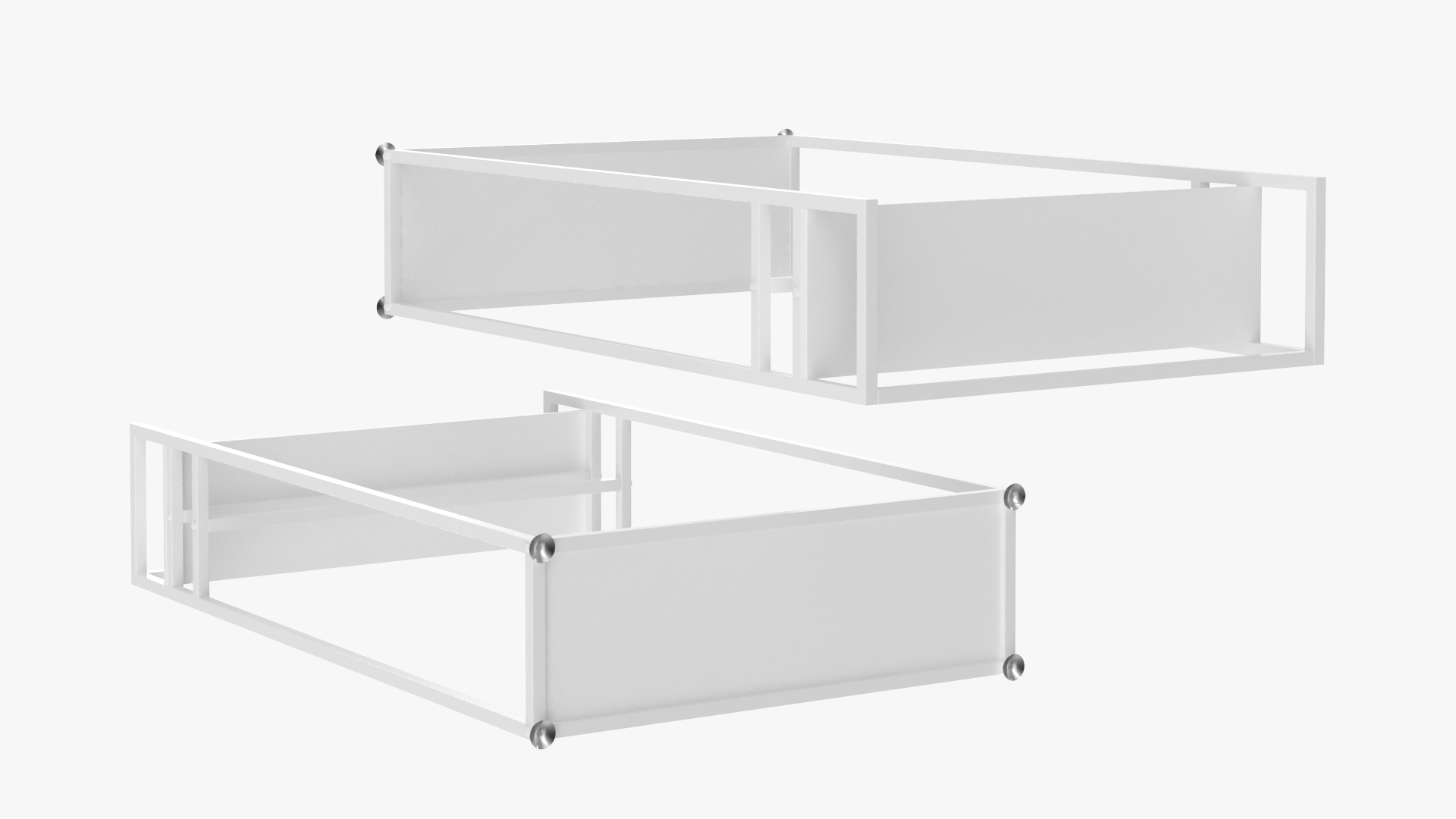 3D Cloth Rack with Shelf White Color model