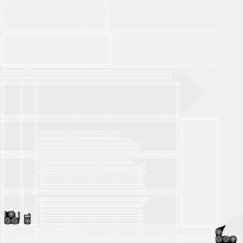 3D Cloth Rack with Shelf White Color model