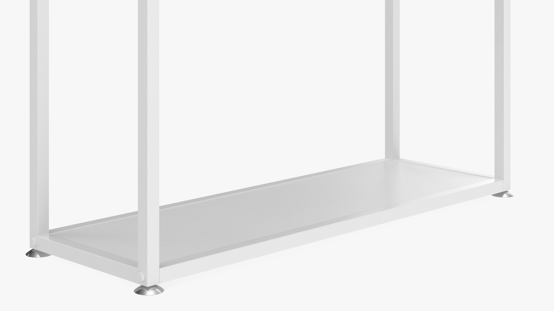 3D Cloth Rack with Shelf White Color model