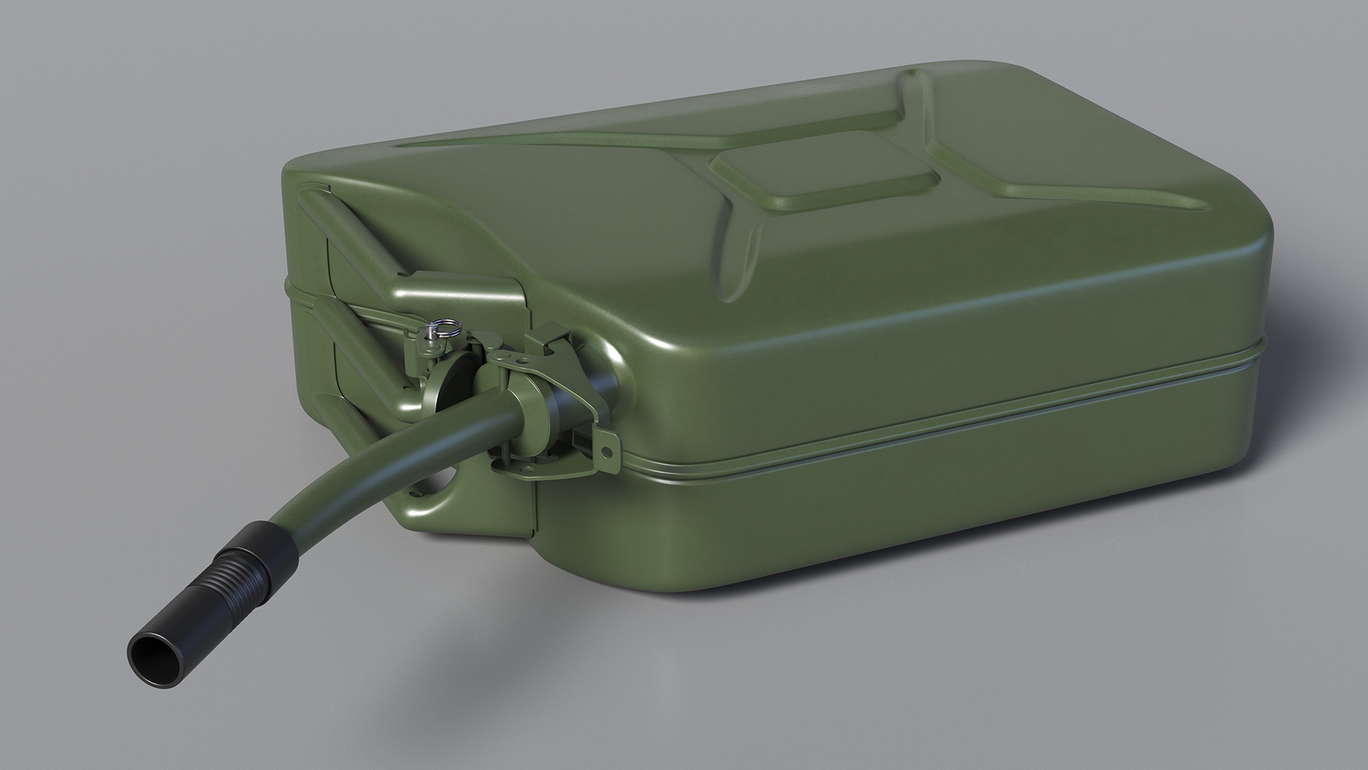 3D model Metal Fuel Can with Flexible Spout Green
