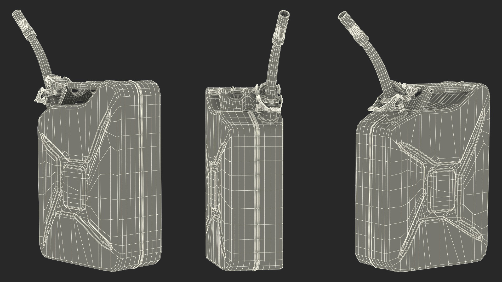3D model Metal Fuel Can with Flexible Spout Green