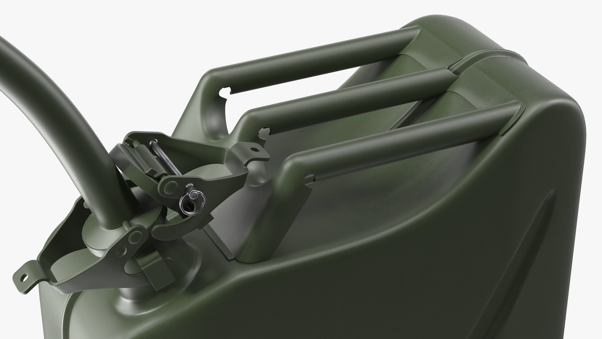 3D model Metal Fuel Can with Flexible Spout Green
