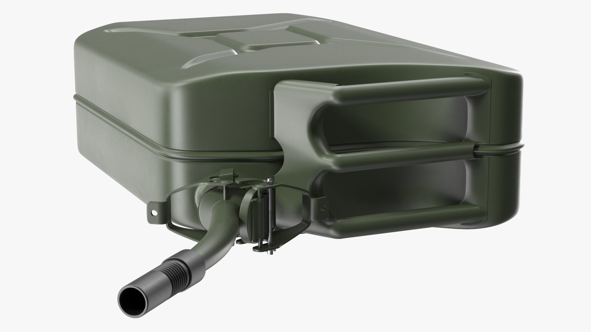 3D model Metal Fuel Can with Flexible Spout Green