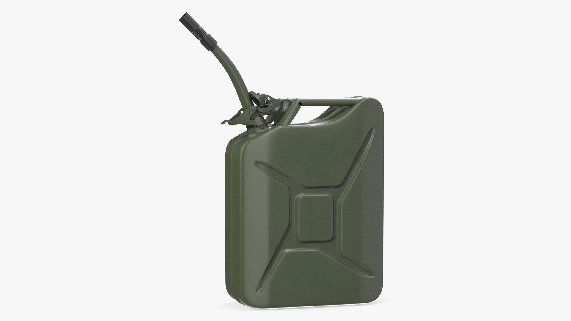 3D model Metal Fuel Can with Flexible Spout Green