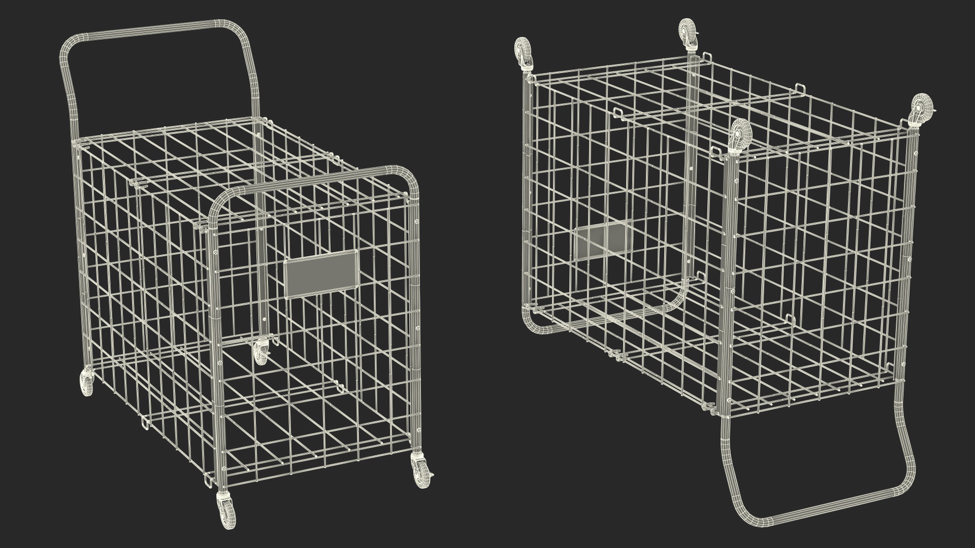 3D model Black Metal Organizer Containing Soccer Balls
