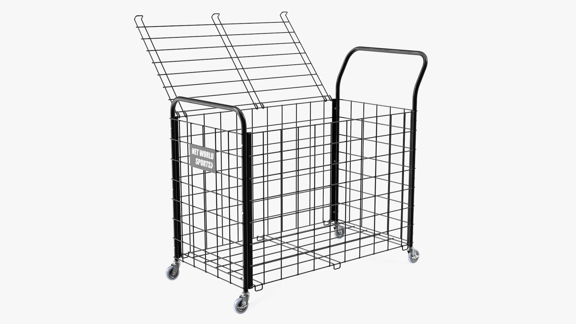 3D model Black Metal Organizer Containing Soccer Balls