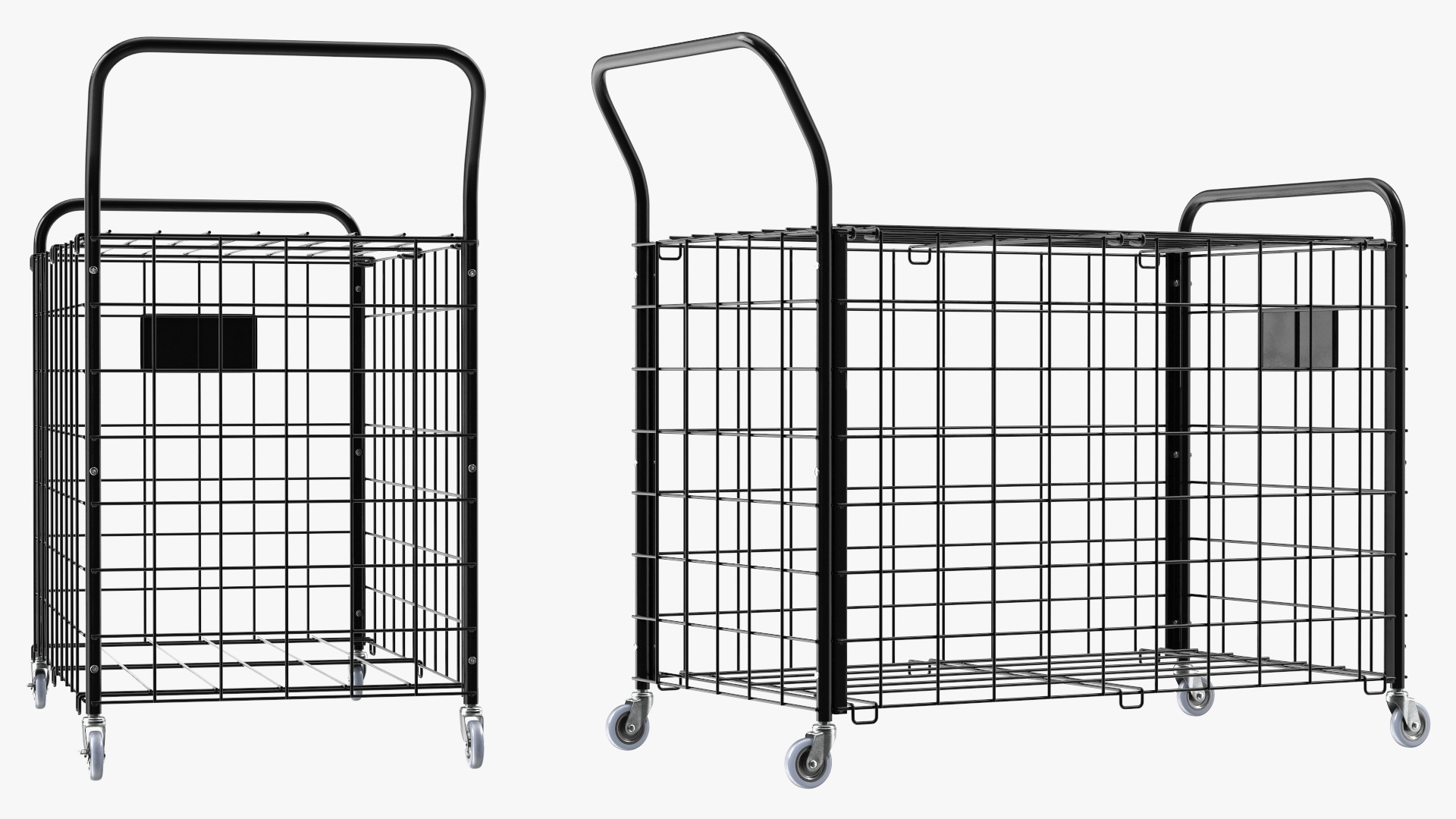 3D model Black Metal Organizer Containing Soccer Balls