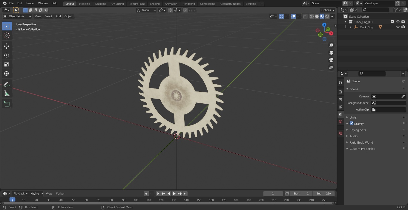 Clock Cog 3D model
