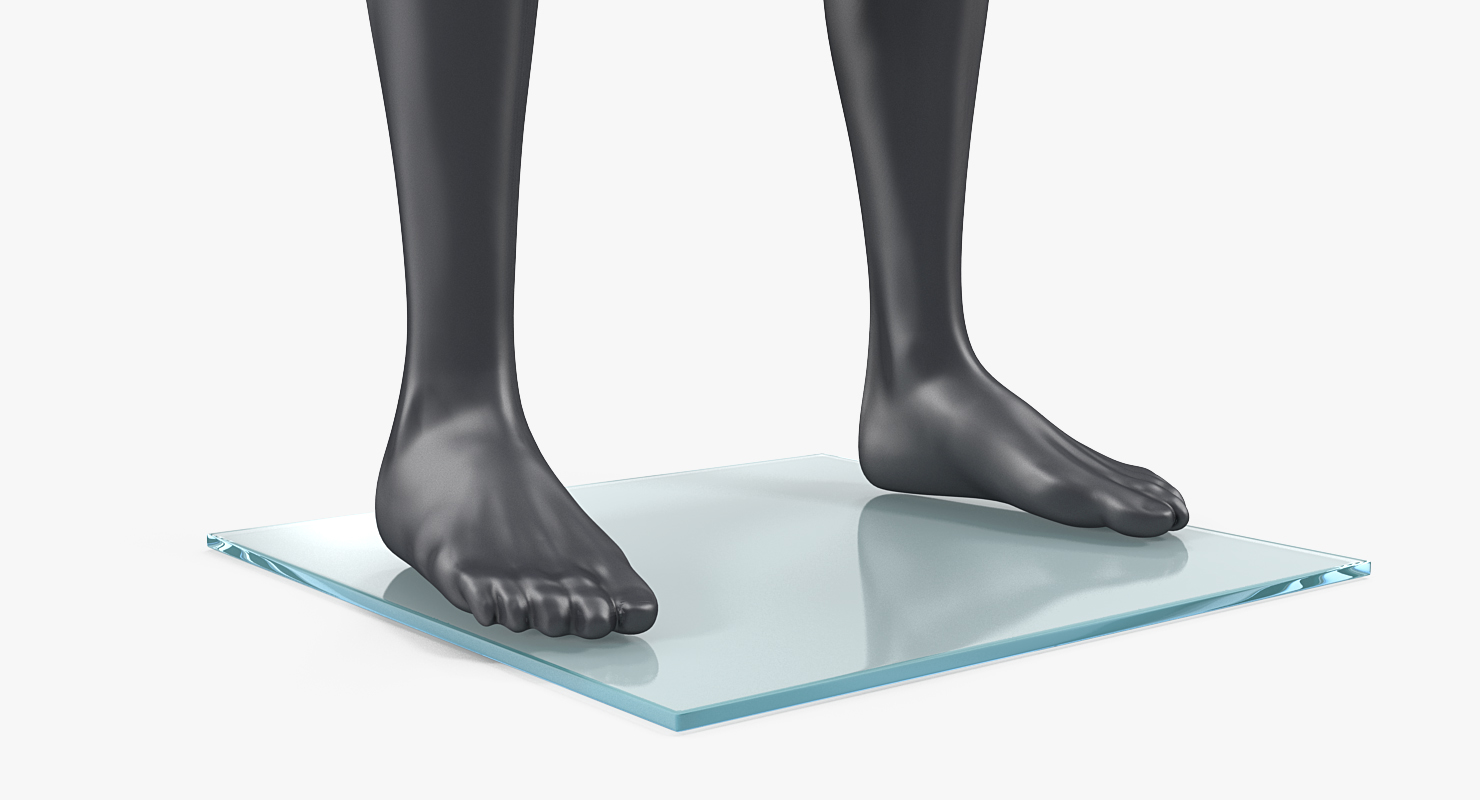 3D Male Dark Grey Mannequin Rigged
