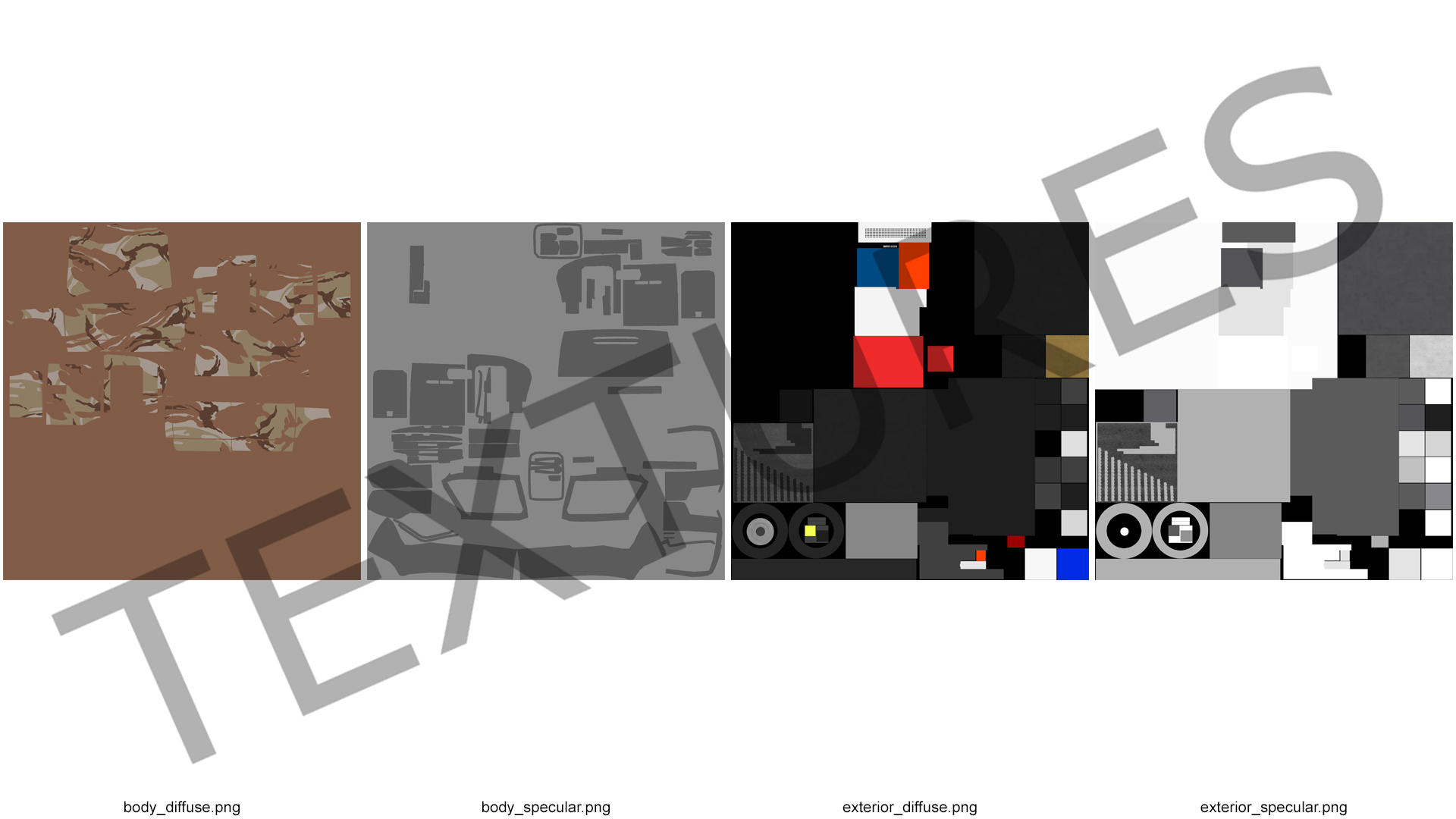 3D Crew Cab 4x4 Truck No Bed Simple Interior