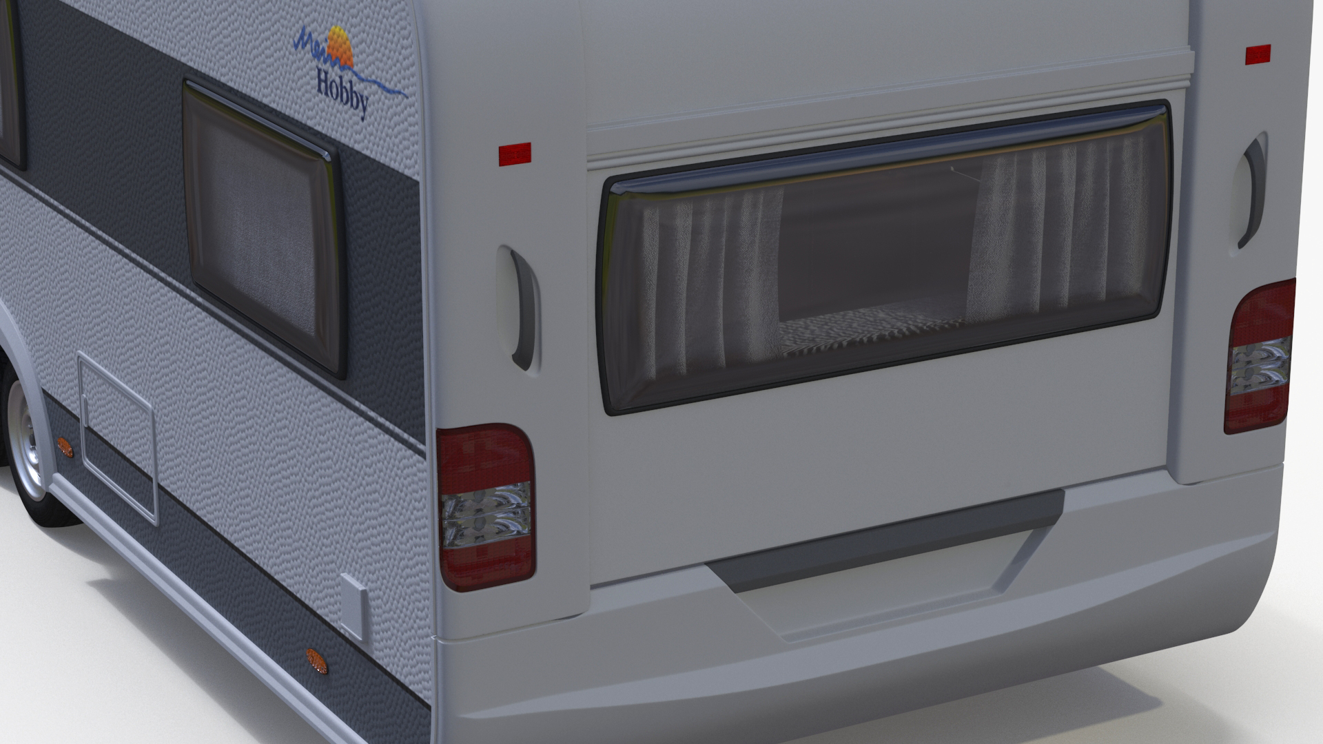 Toyota 4Runner Towing Caravan Hobby Rigged 3D