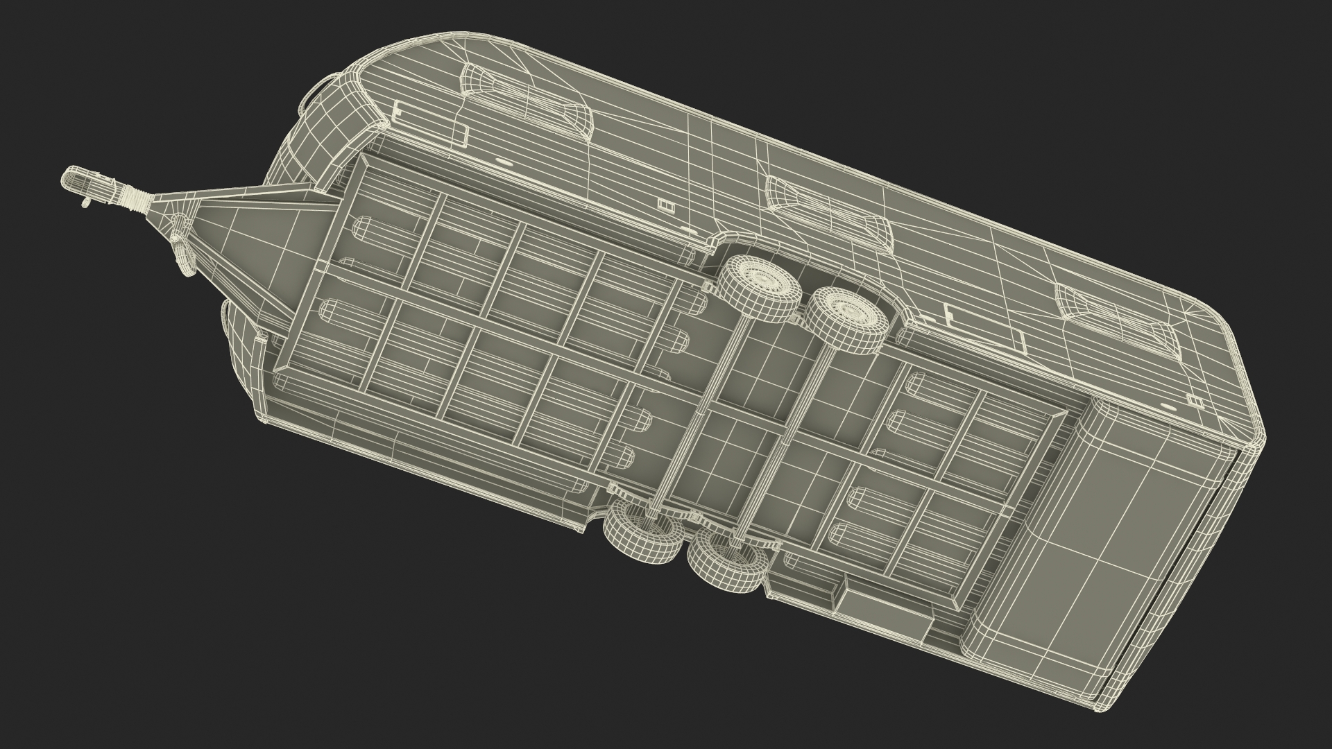 Toyota 4Runner Towing Caravan Hobby Rigged 3D