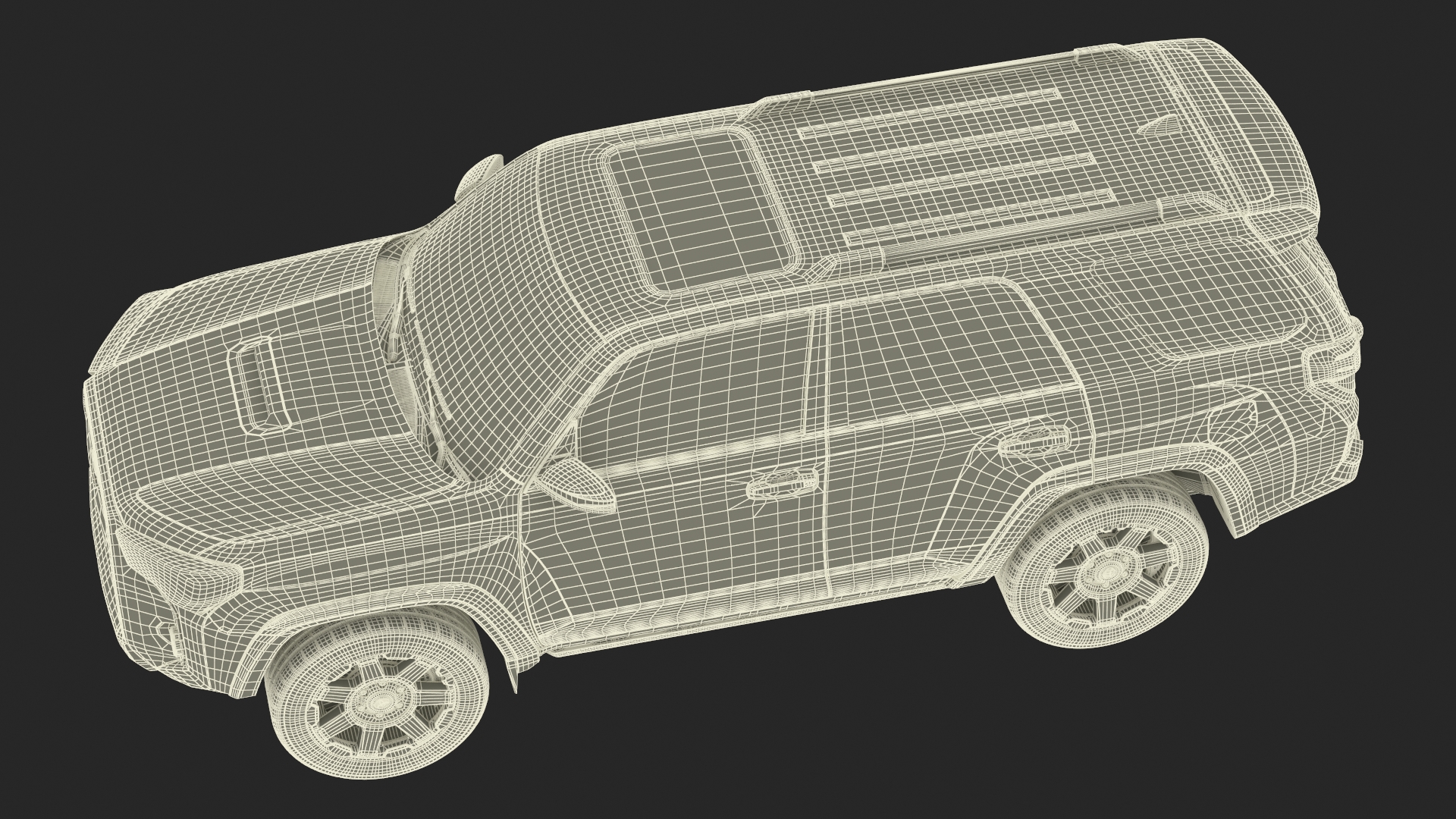 Toyota 4Runner Towing Caravan Hobby Rigged 3D