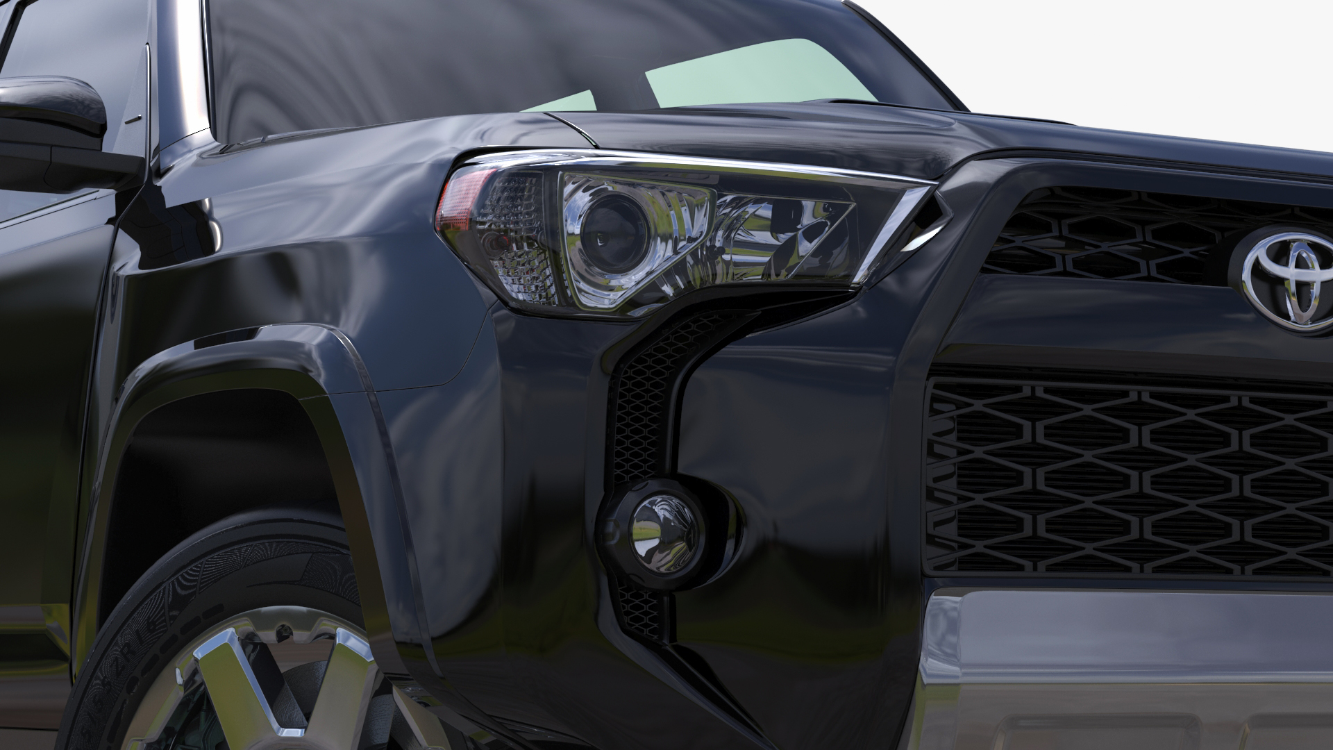 Toyota 4Runner Towing Caravan Hobby Rigged 3D