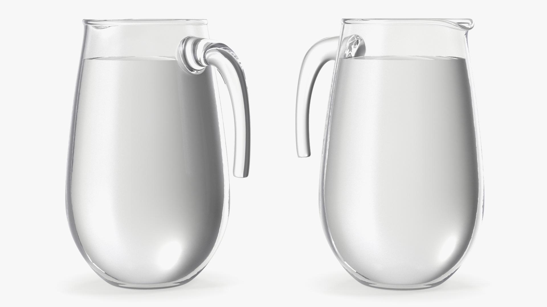 Glass Jug Hook Handle With Water 3D