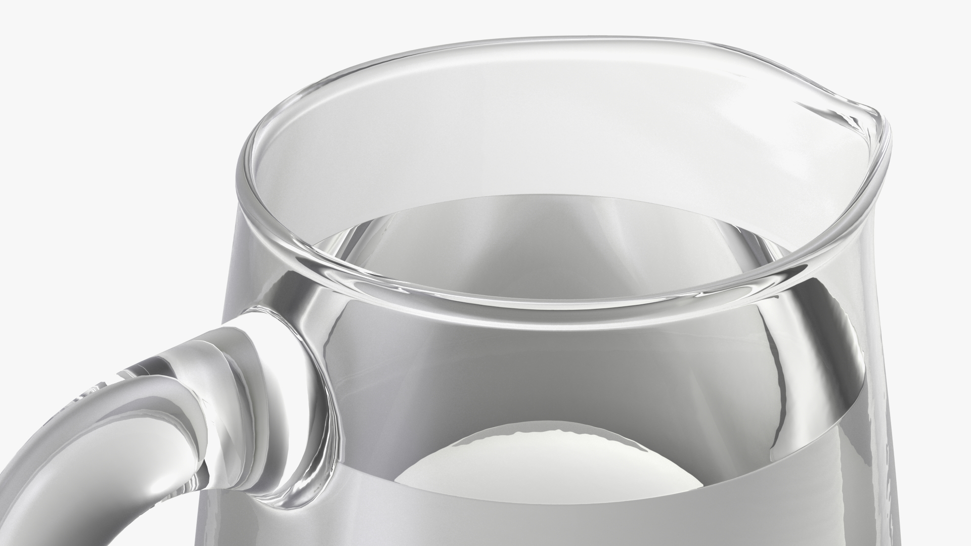 Glass Jug Hook Handle With Water 3D
