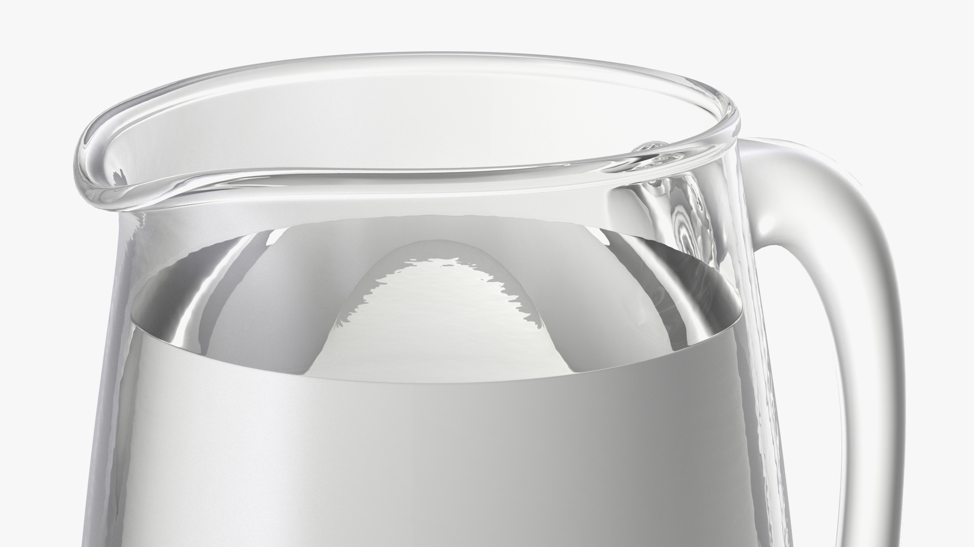 Glass Jug Hook Handle With Water 3D