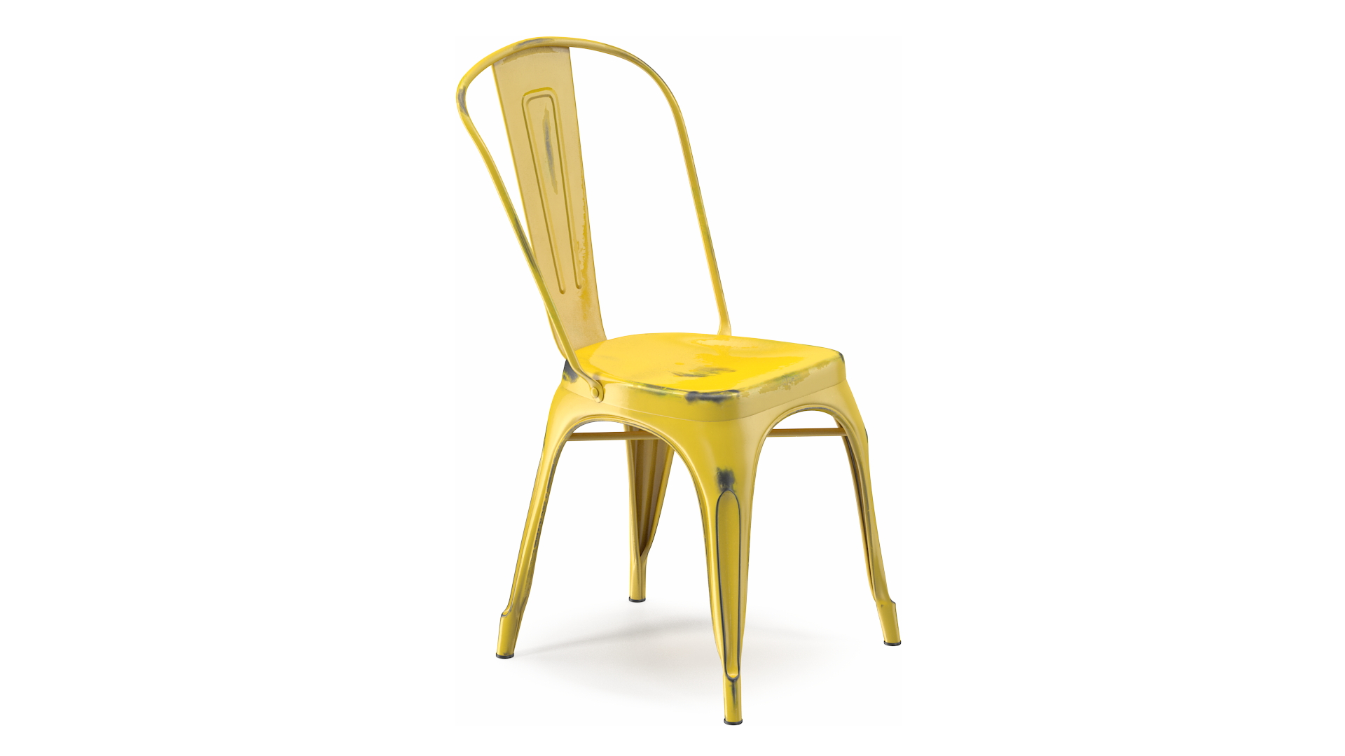 Yellow Stackable Chair 3D