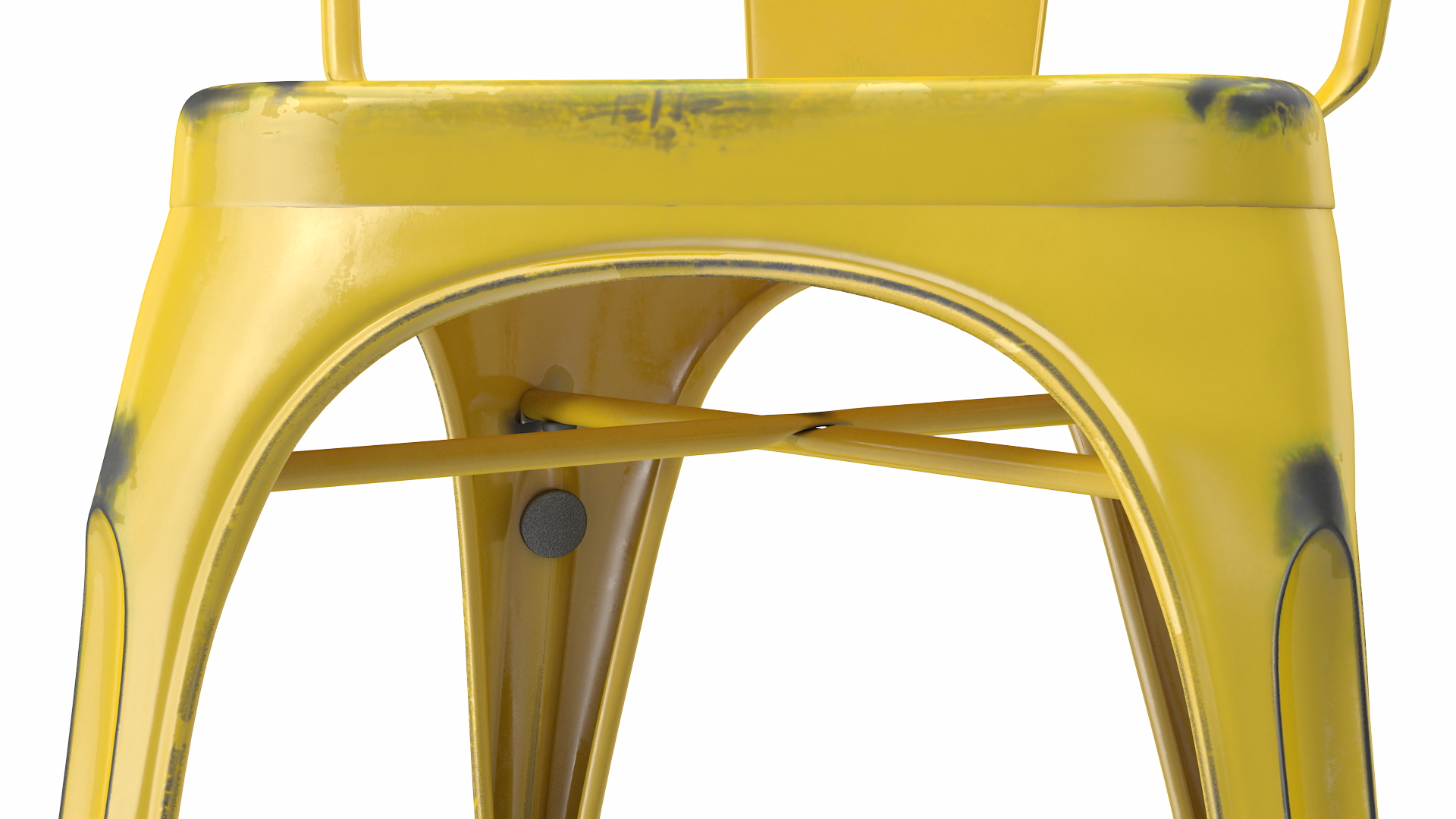 Yellow Stackable Chair 3D