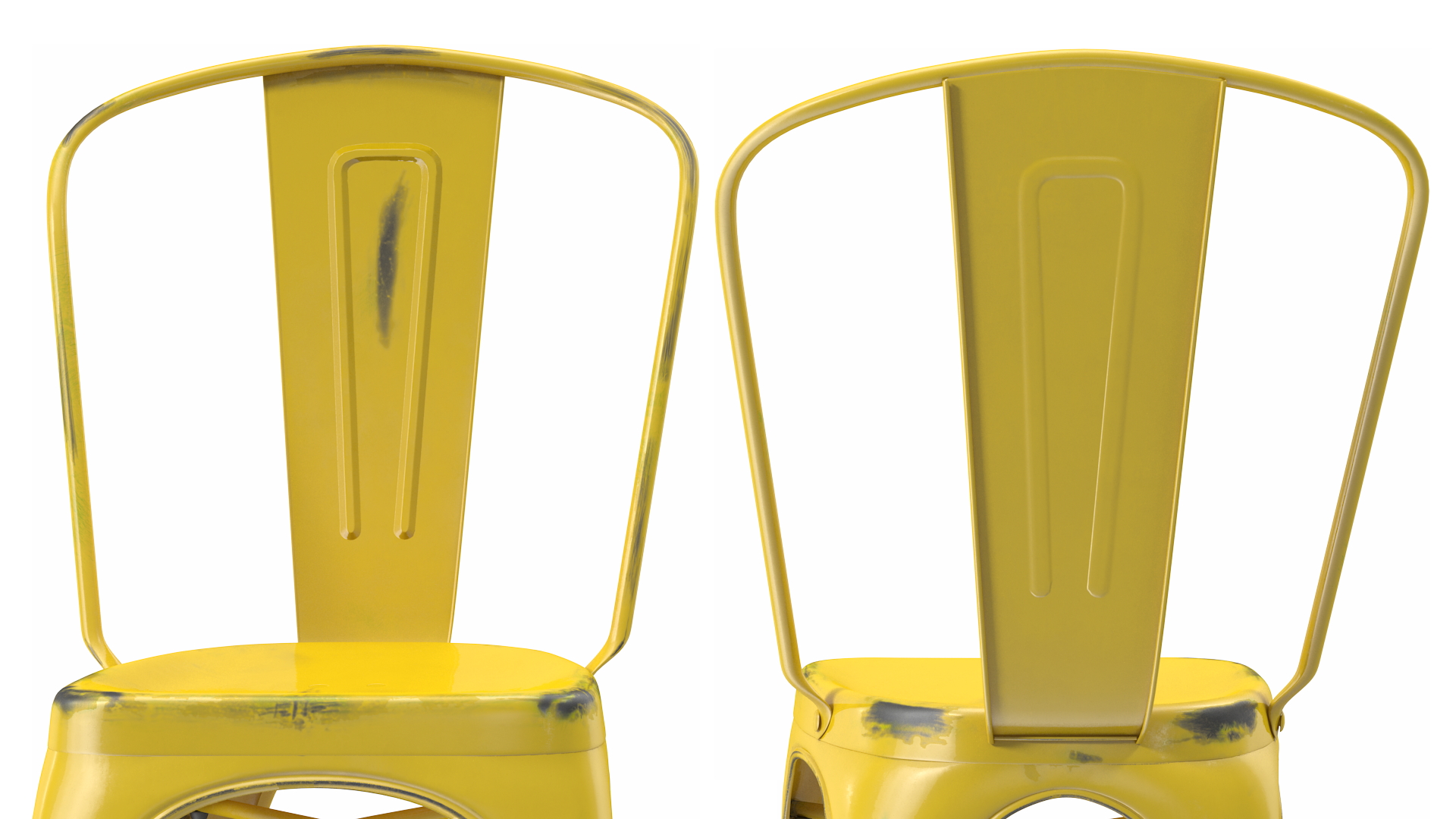 Yellow Stackable Chair 3D