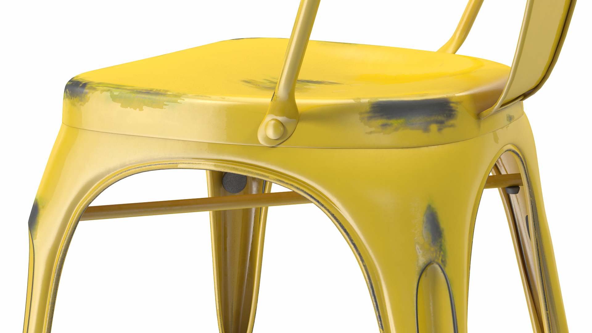 Yellow Stackable Chair 3D