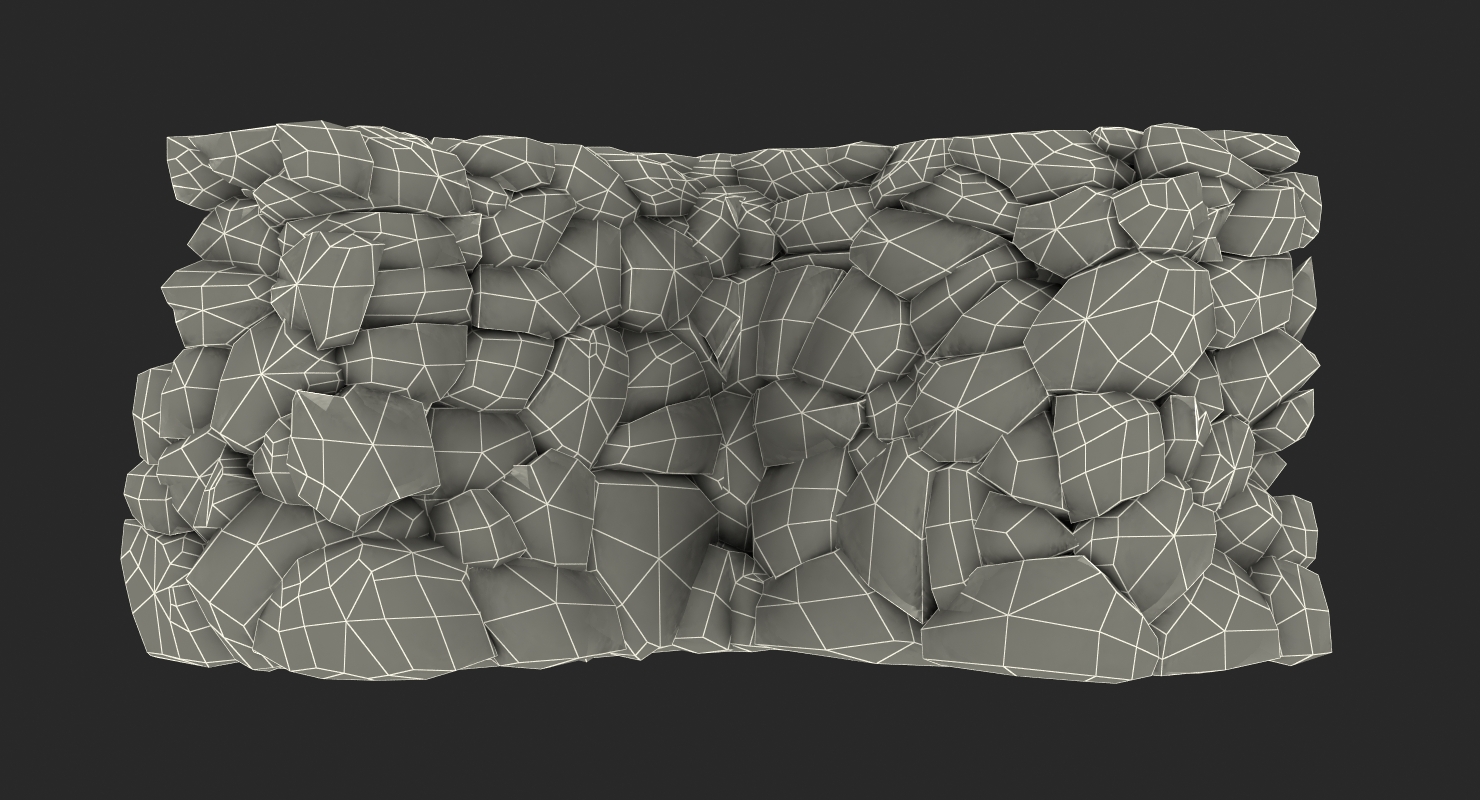 Old Dirty Corner Stone Wall 3D