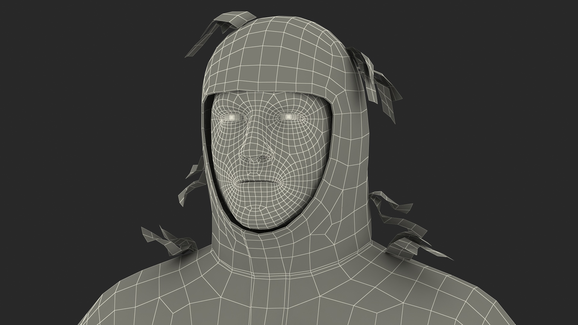 3D Sniper in Leaf Ghillie Suit Rigged for Maya model