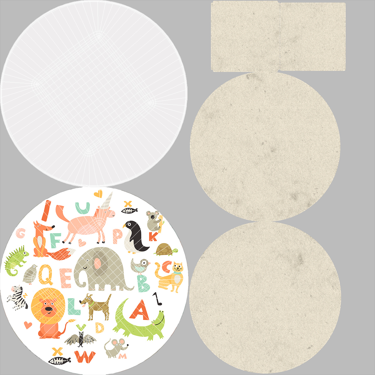 3D Round Band Aid for Kids model
