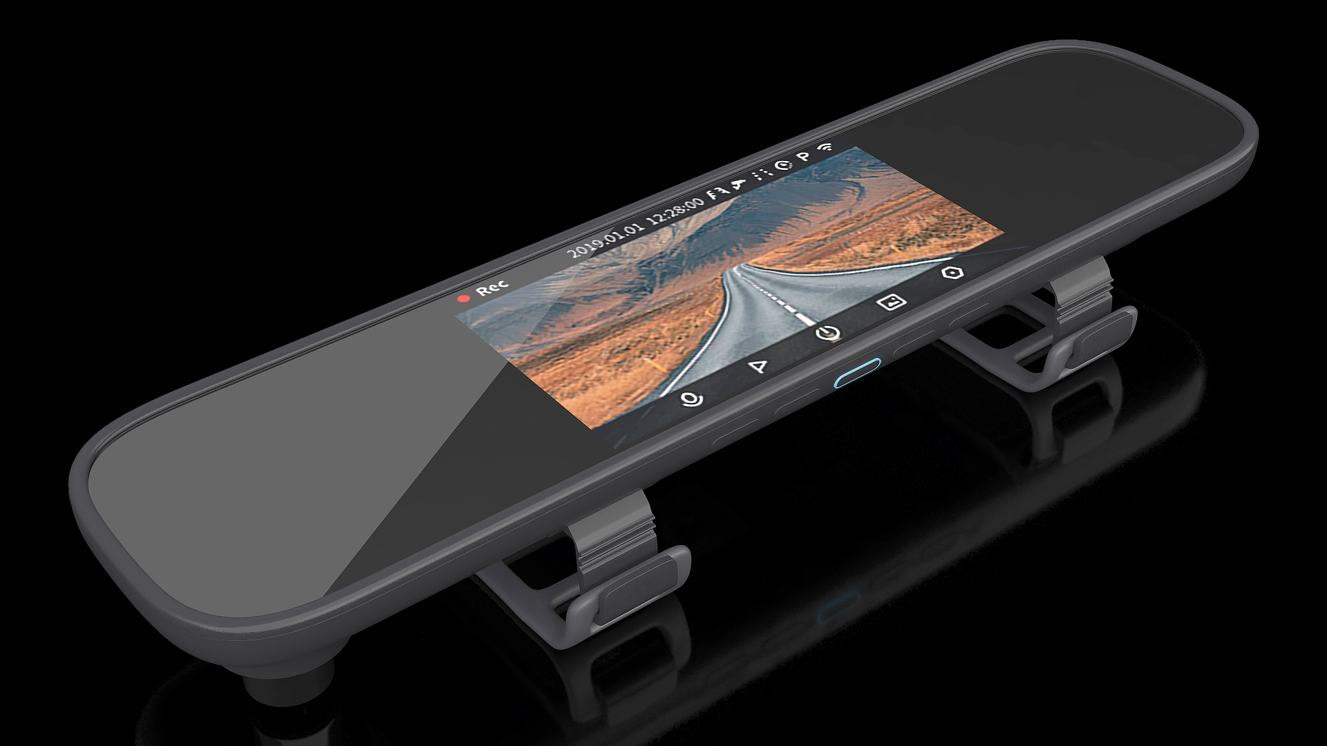 3D model Rearview Mirror Smart Dash Cam