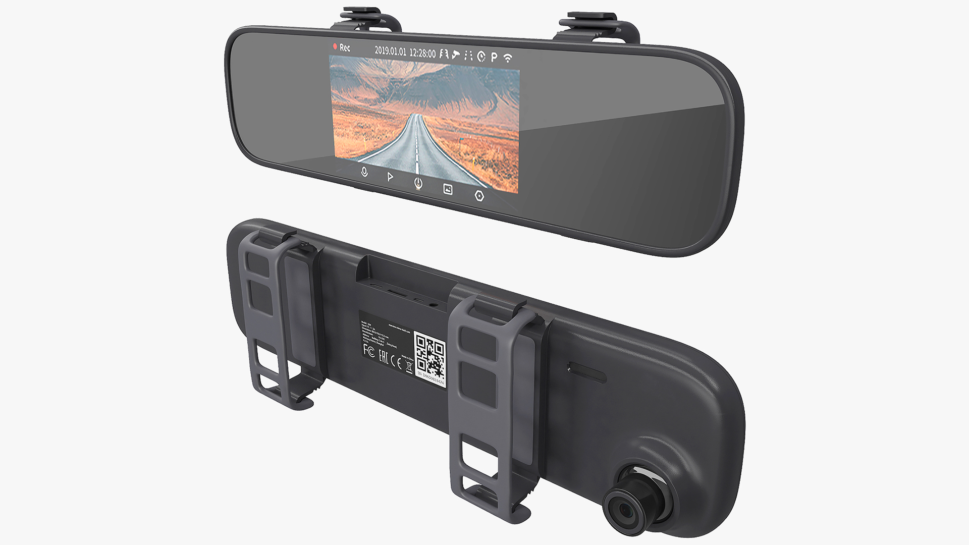 3D model Rearview Mirror Smart Dash Cam