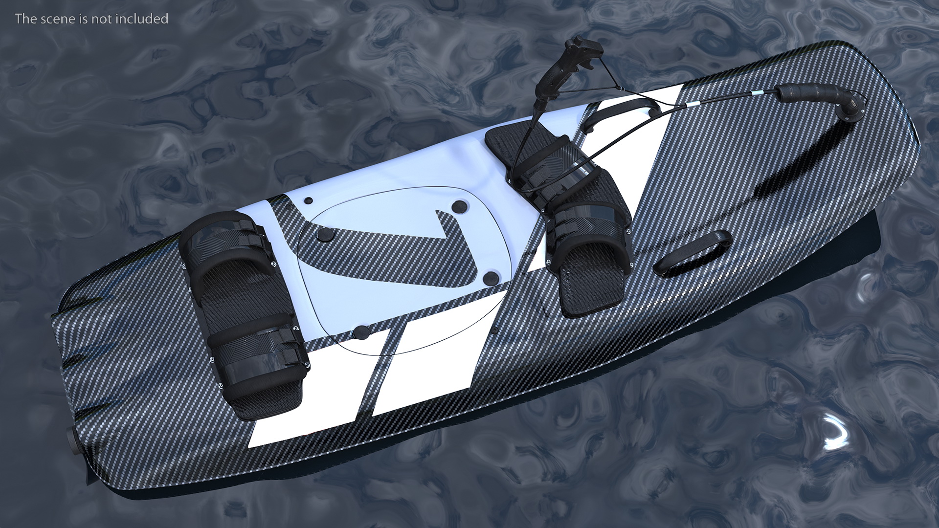 Motorised Carbon Fiber Surfboard Silver 3D model