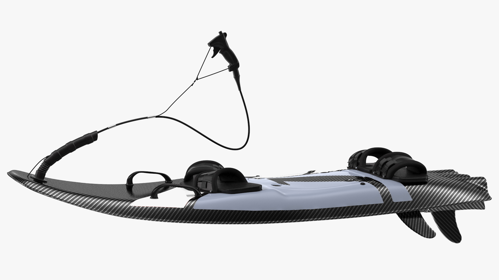 Motorised Carbon Fiber Surfboard Silver 3D model
