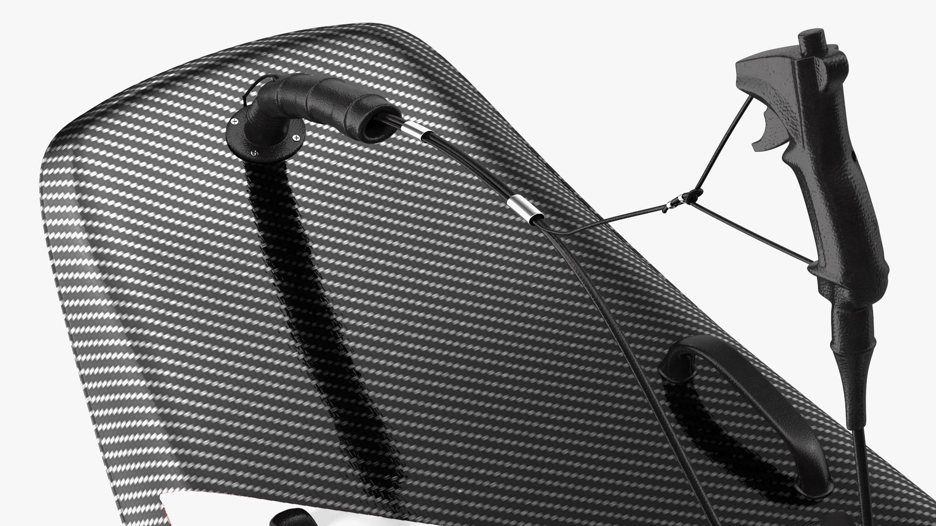 Motorised Carbon Fiber Surfboard Silver 3D model