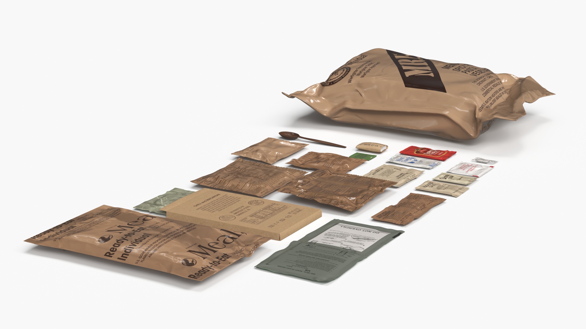 US Military MRE Ration Pack with Food - view 2