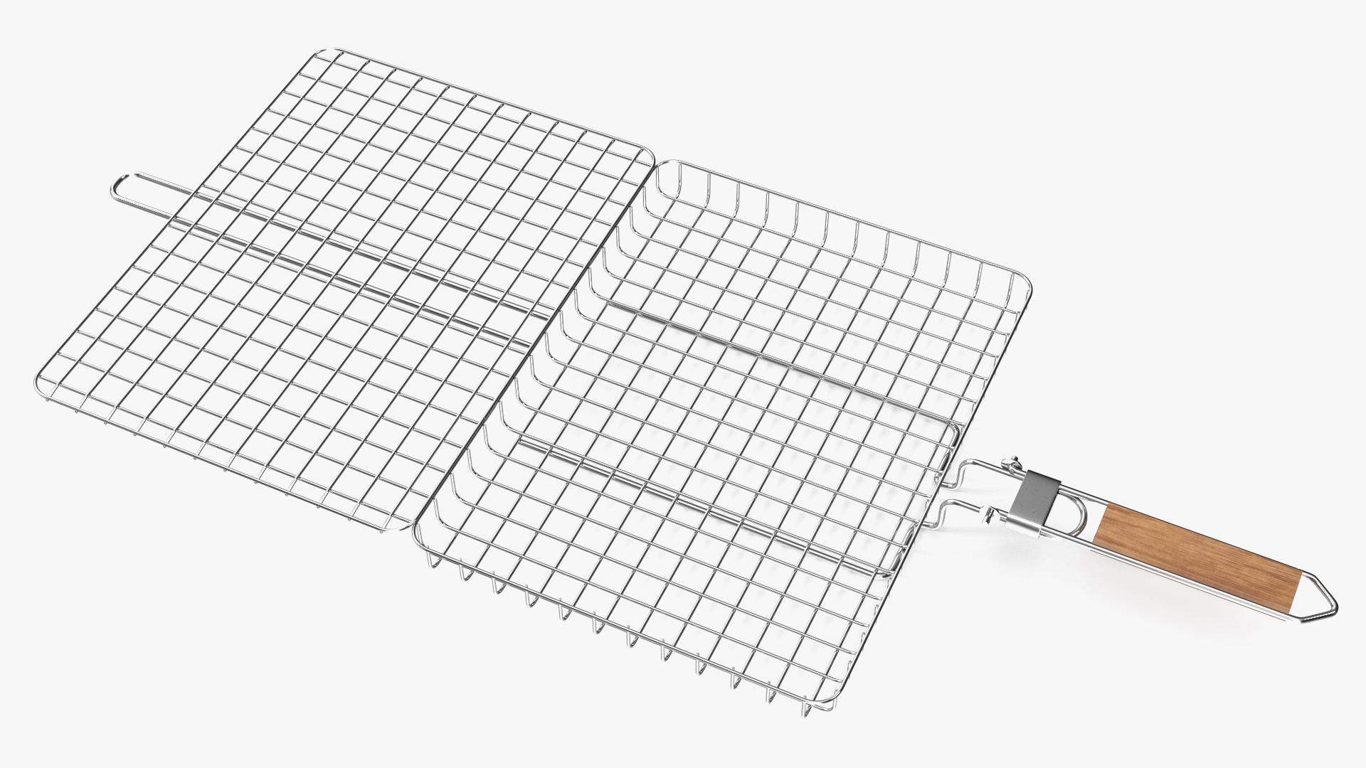 3D Charcoal Grill with BBQ Grate and Burger Patties model